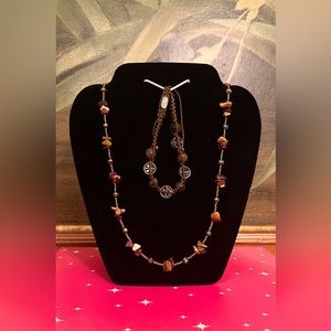 Seed Beads, Tigers Eye Chips & Hematite Necklace